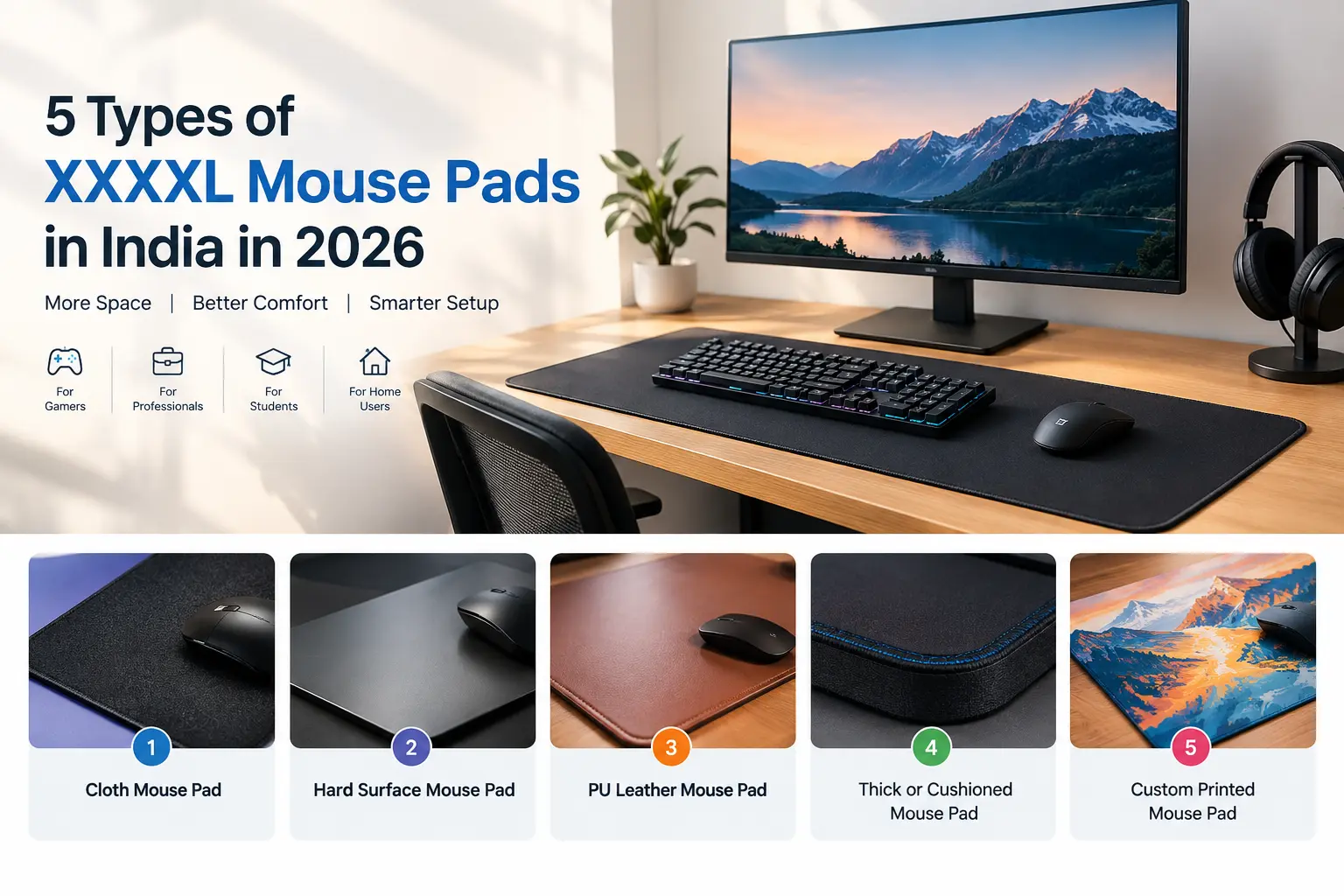 5 Types of XXXXL Mouse Pads in India
